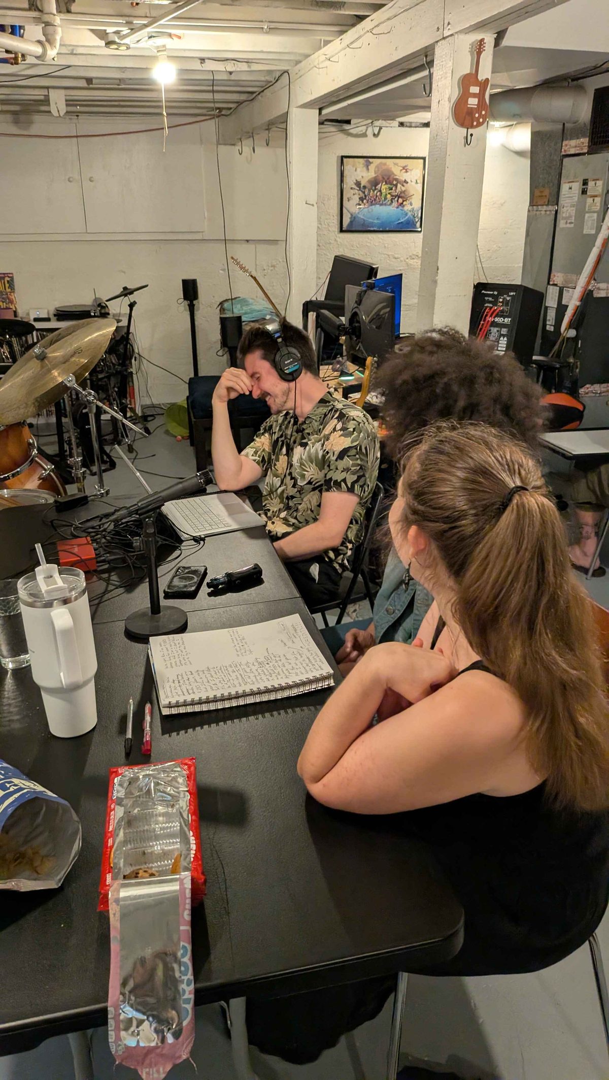 Team recording voice acting