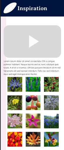 Second low-fidelity prototype of Phonic Bloom website exploring alternative structure